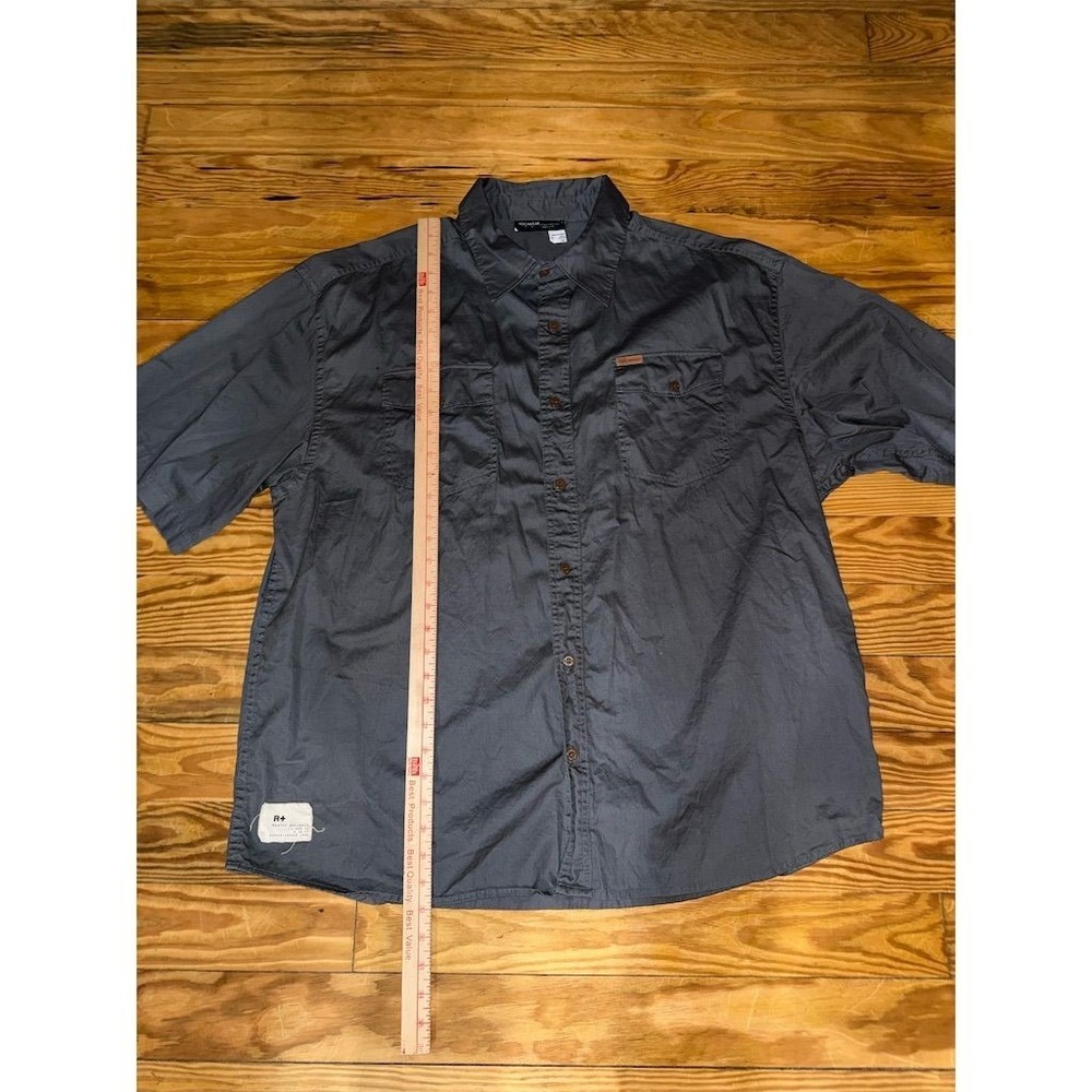 Rocawear Men's Big 3X Black Embroidered Button-Up Shirt S/S Y2K ROC embroidered - Picture 8 of 9
